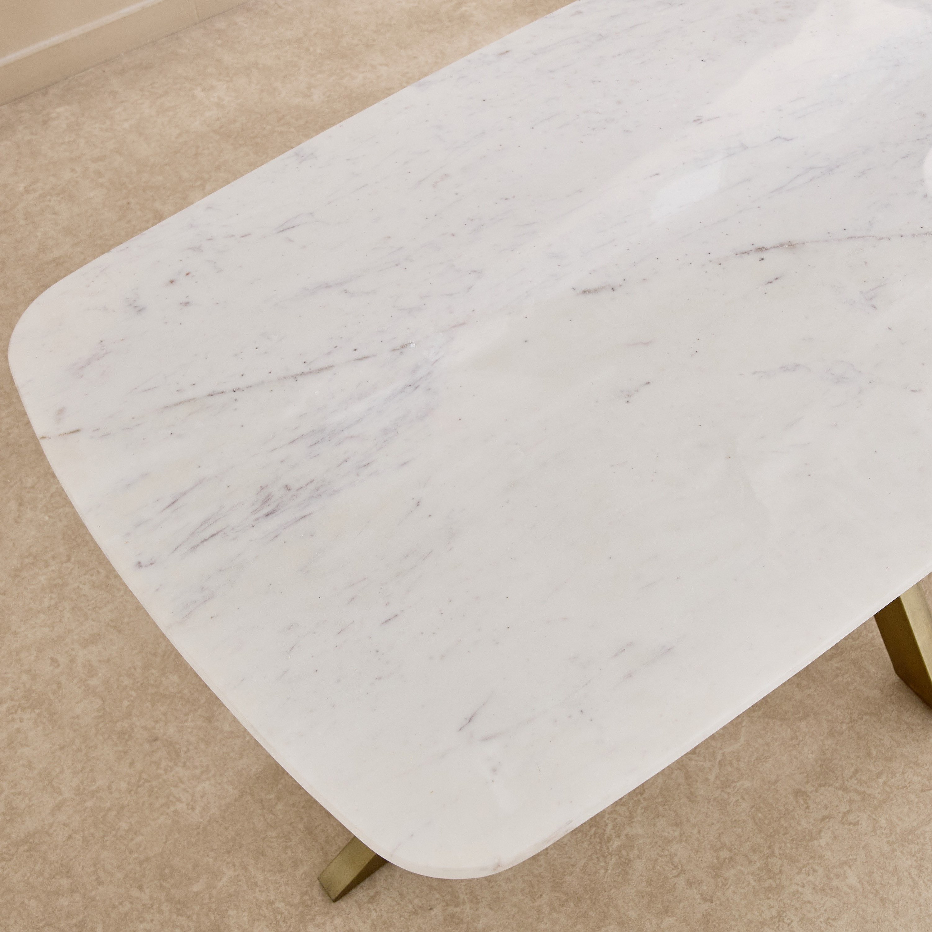 Cavon Portola Lux 6-Seater Genuine Marble Top Dining Set-hbxfurniture-diningtablesandsets-diningsets-sixseater-image-4