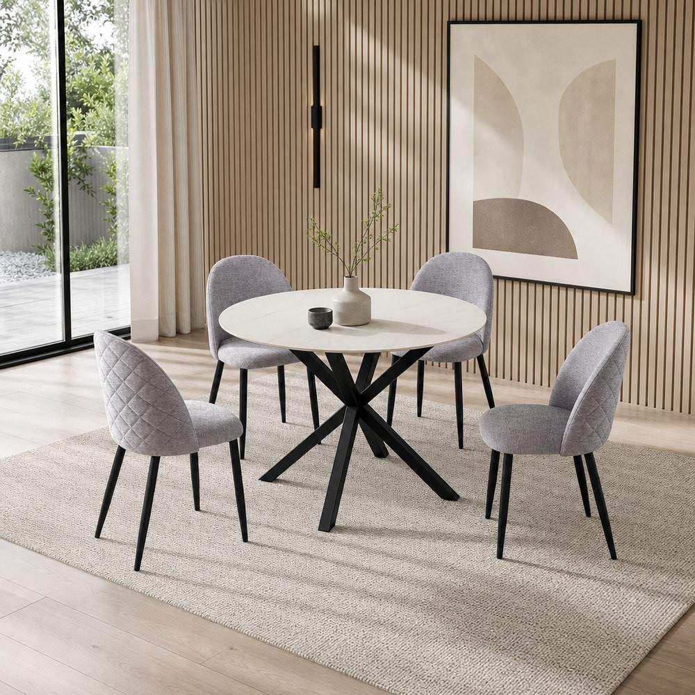 Welwick 4-Seater Round Sintered Stone Dining Set-hbxdiningroom-diningtablesandsets-diningsets-fourseater-image-19