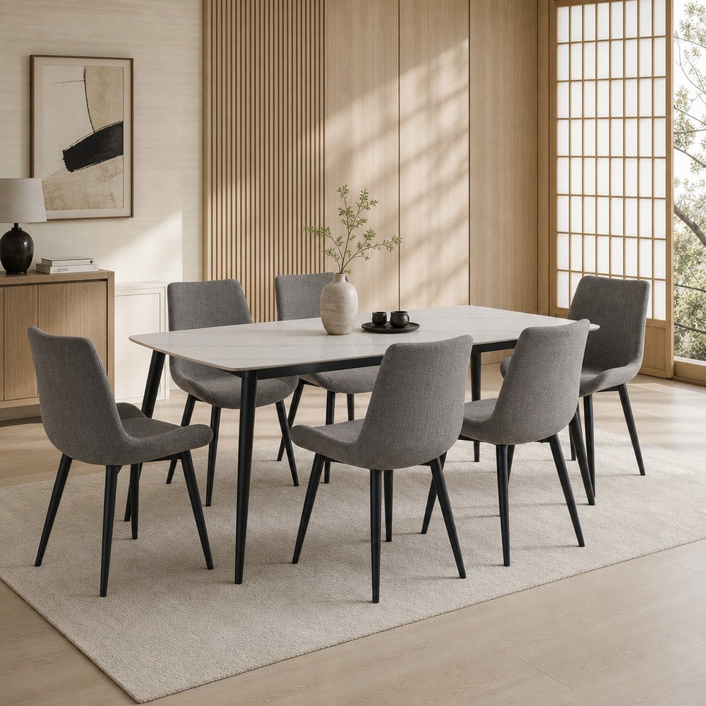 Roma 6-Seater Extra Large Sintered Stone Dining Set-hbxfurniture-diningtablesandsets-diningsets-sixseater-image-1