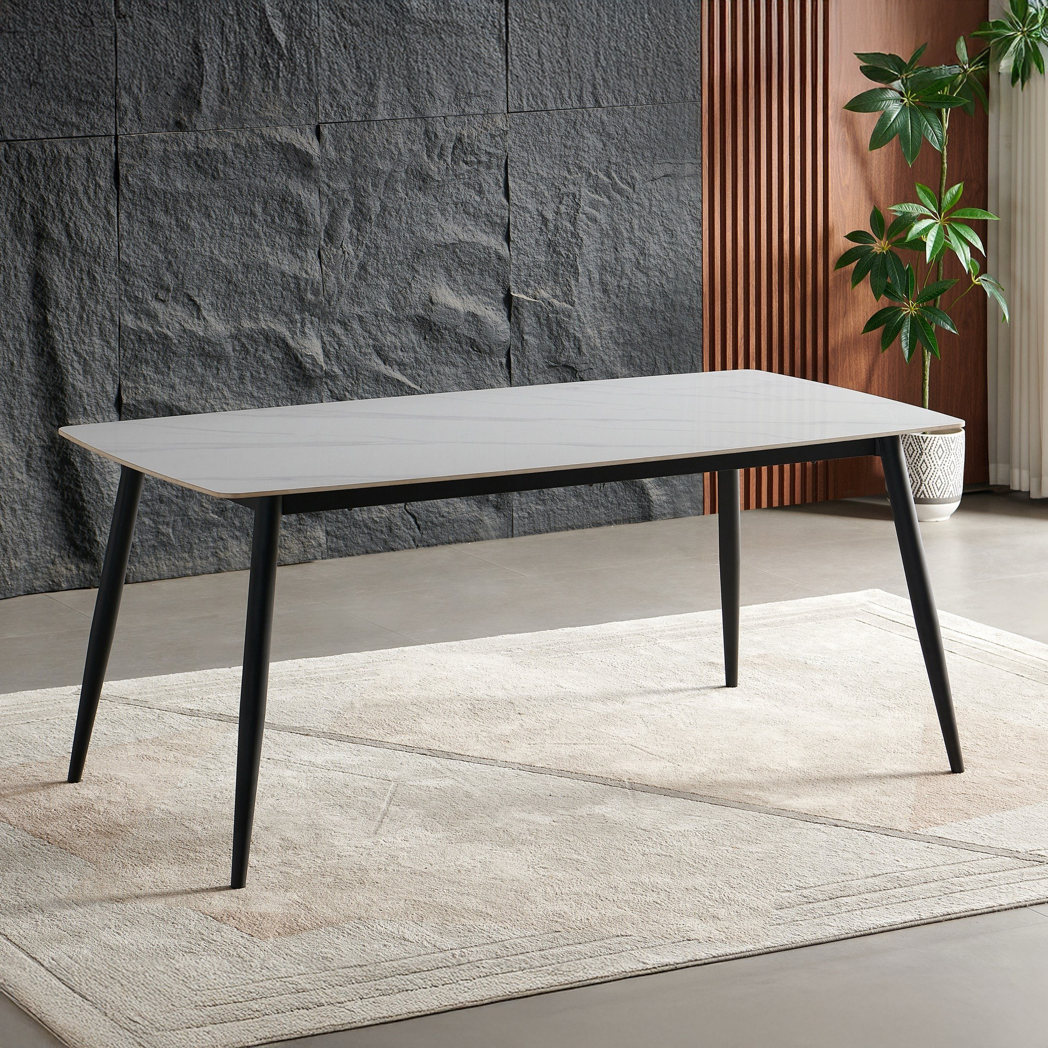 Roma 6-Seater Extra Large Sintered Stone Dining Set-hbxfurniture-diningtablesandsets-diningsets-sixseater-image-2