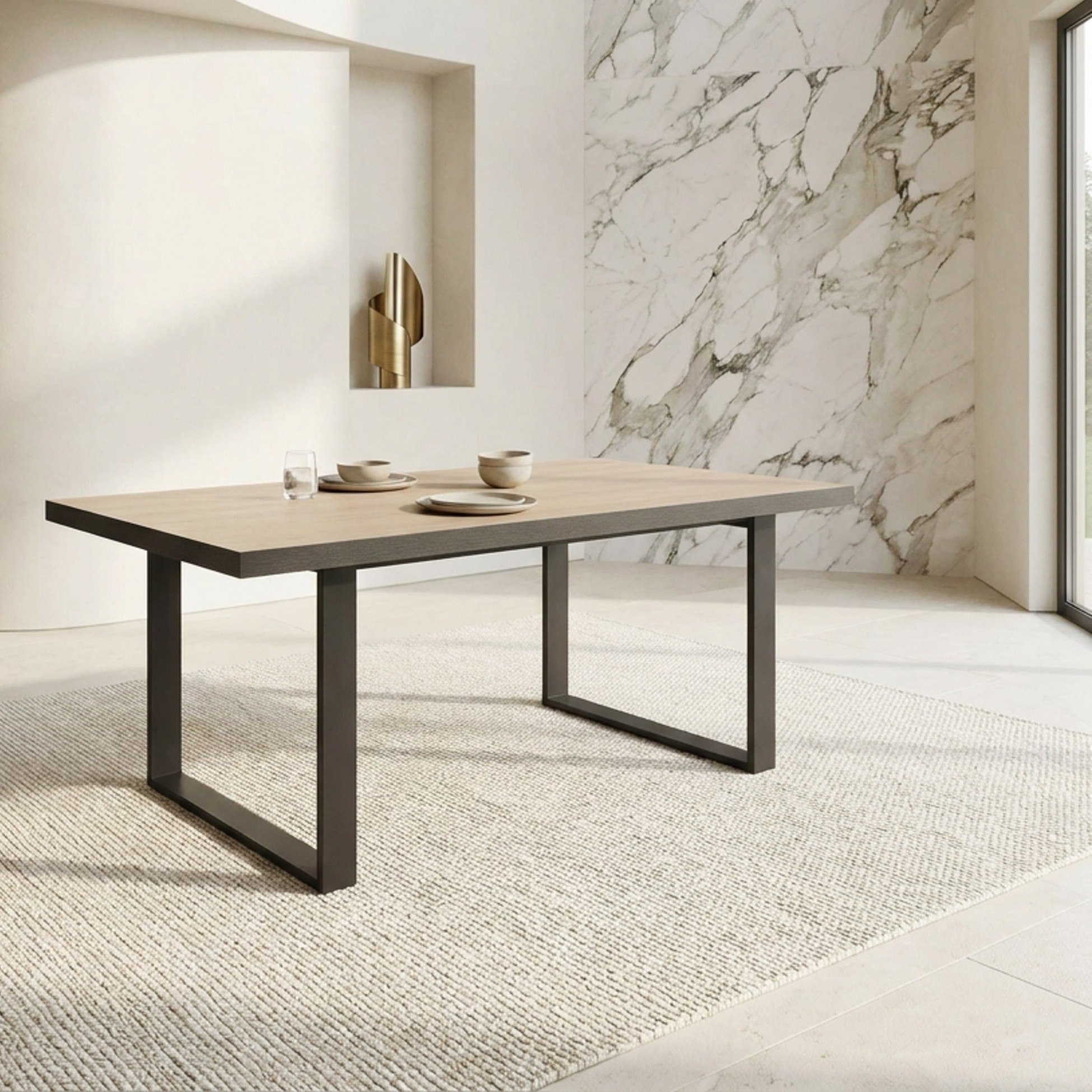 Luxembourg Iris 6-Seater Dining Set-hbxfurniture-diningtablesandsets-diningsets-sixseater-image-2
