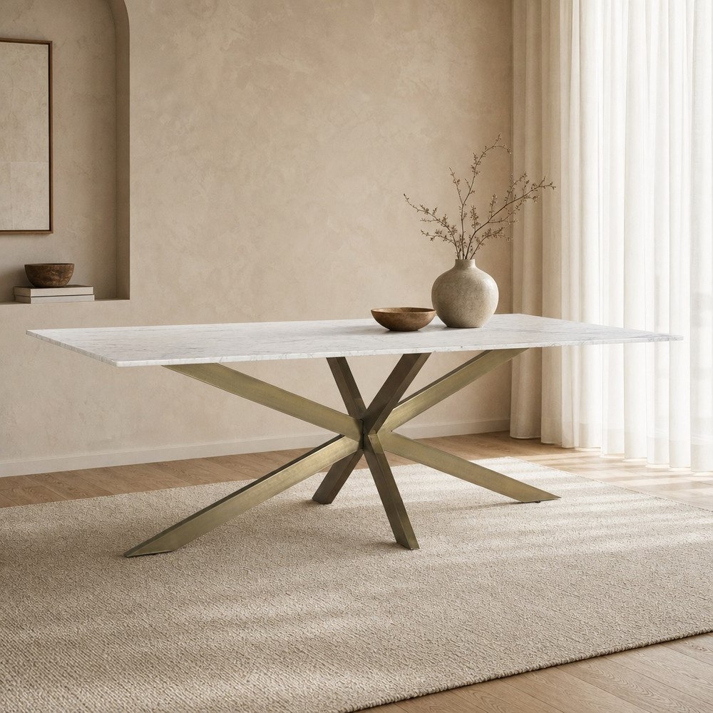 طقم طاولة طعام 8 مقاعد بسطح من الرخام الطبيعي من كافون بورتولا-hbxfurniture-diningtablesandsets-diningsets-eightseater-image-2