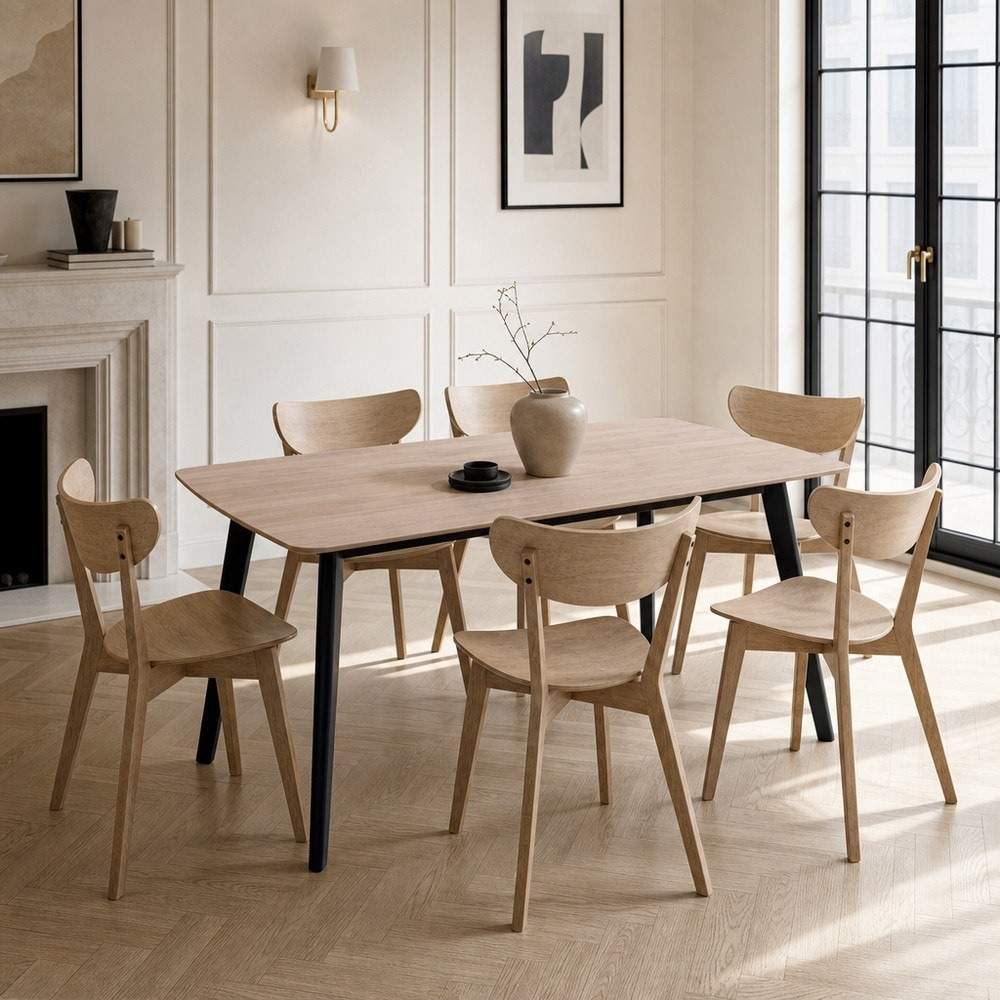طقم سفرة 6 مقاعد من سكاندي لوما-hbxfurniture-diningtablesandsets-diningsets-sixseater-image-1