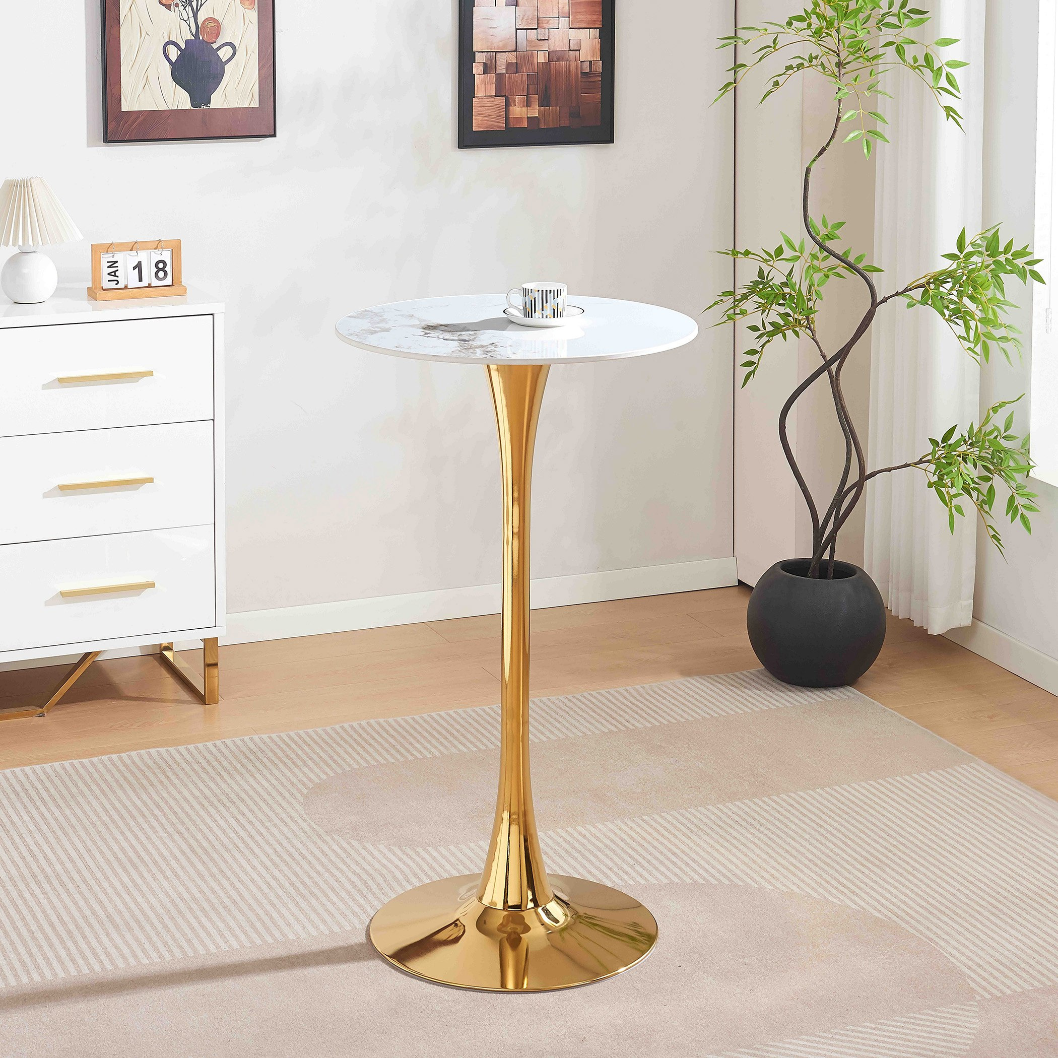 Elvis Crown 2-Seater Round Sintered Stone Bar Set-hbxfurniture-diningtablesandsets-diningsets-twoseater-image-2