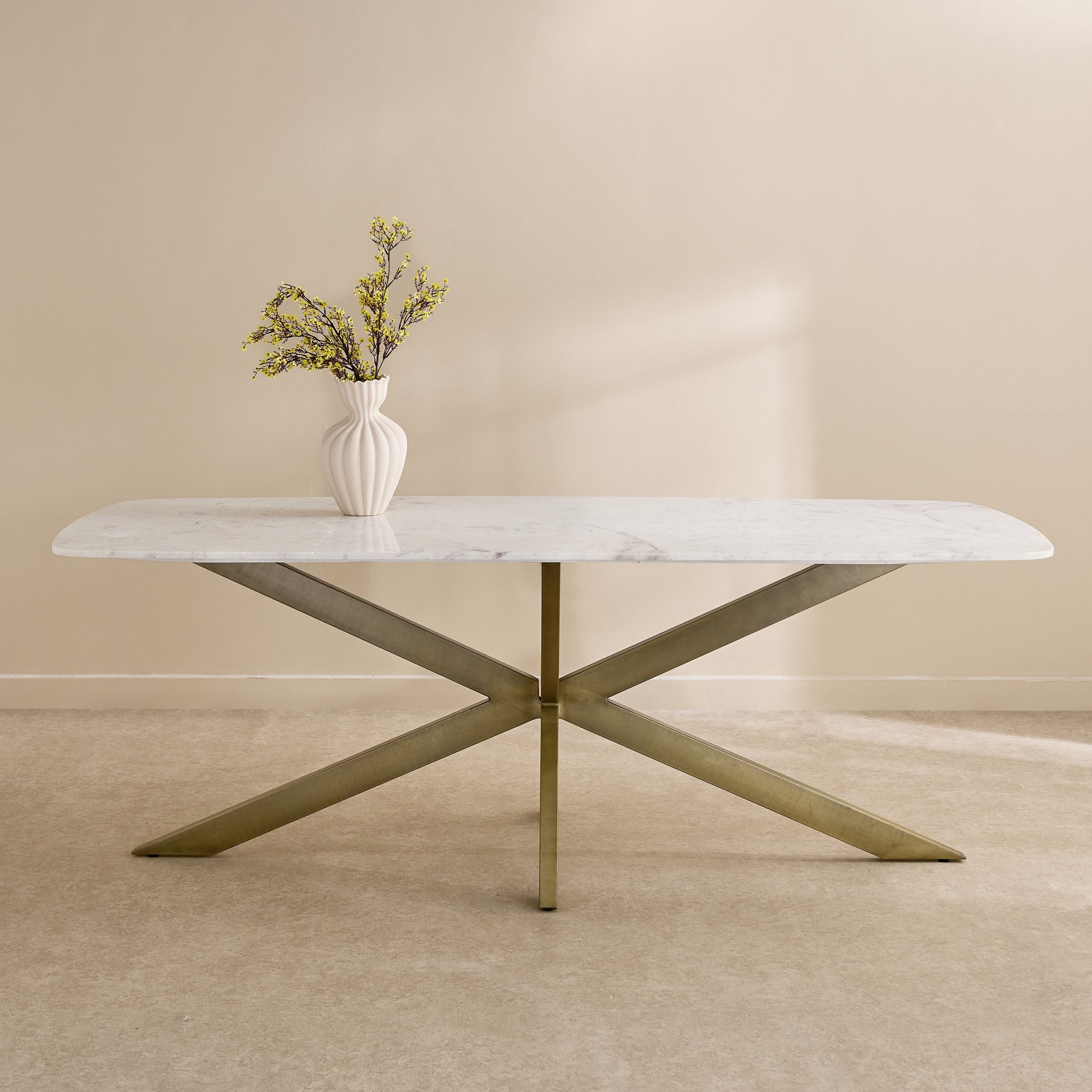 Cavon Portola Swivel 8-Seater Genuine Marble Top Dining Set-hbxfurniture-diningtablesandsets-diningsets-eightseater-image-3