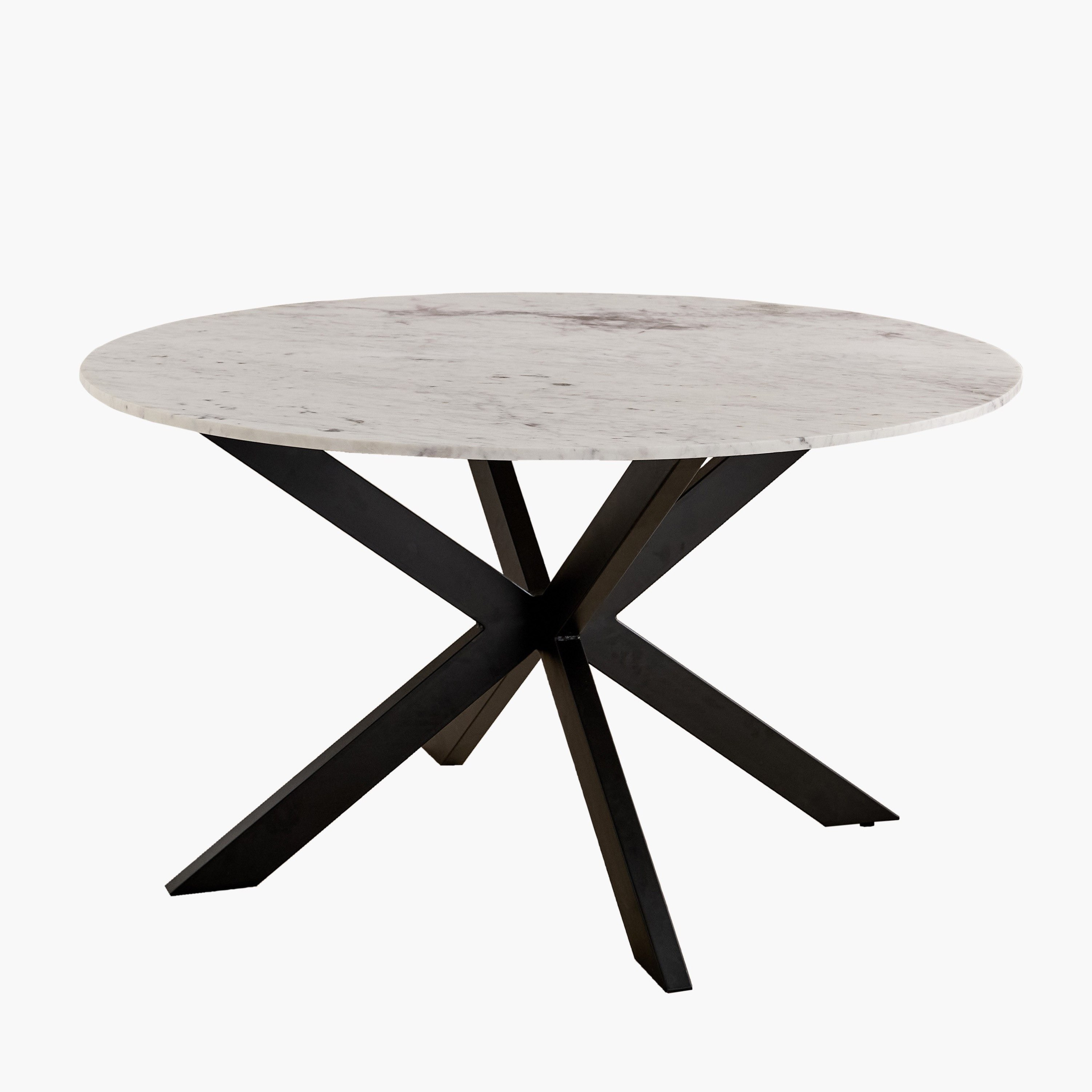 Portola Winchester 6-Seater Round Genuine Marble Top Dining Set-hbxfurniture-diningtablesandsets-diningsets-sixseater-image-7