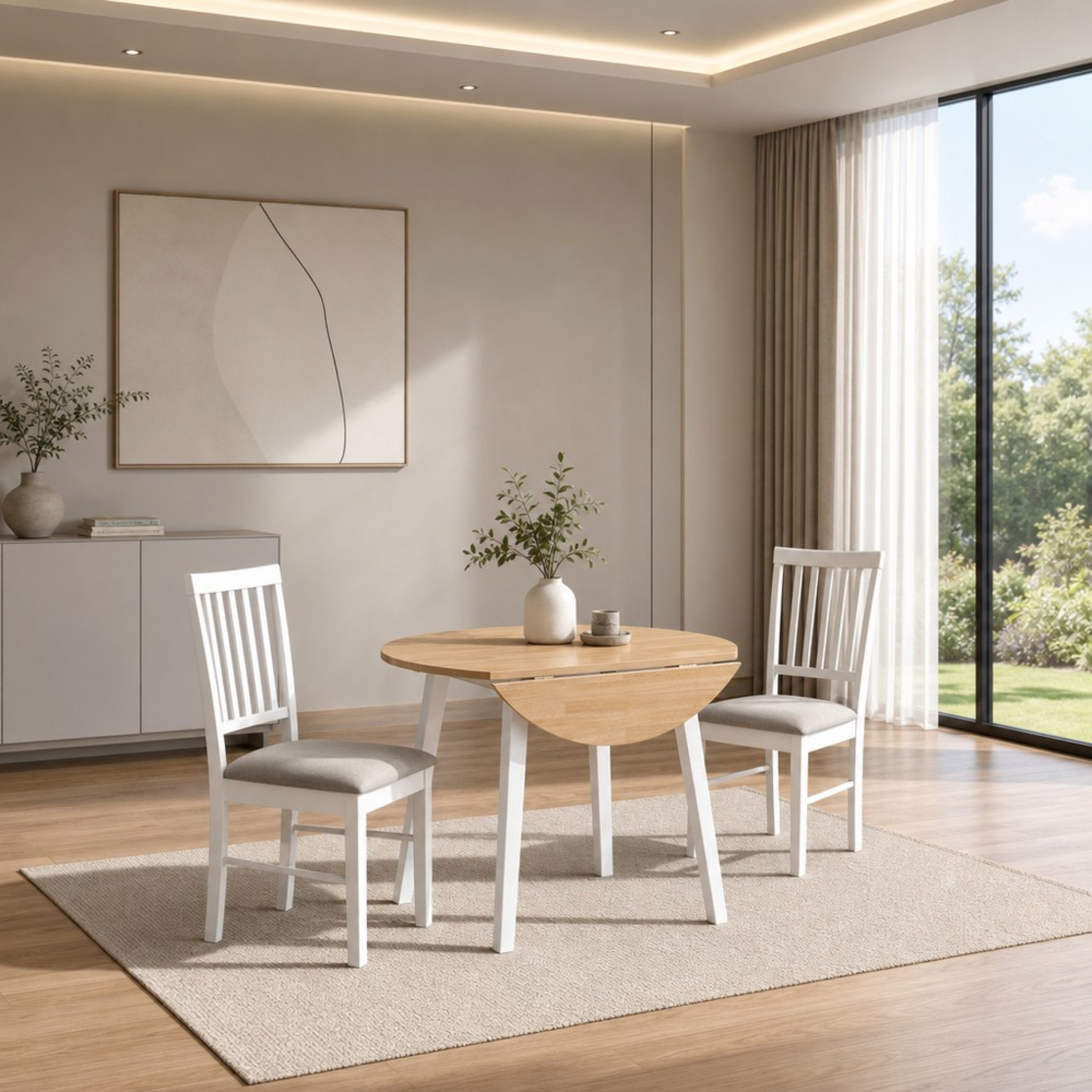 Movo Nesta 2-Seater Foldable Round Dining Set-hbxfurniture-diningtablesandsets-diningsets-twoseater-image-1