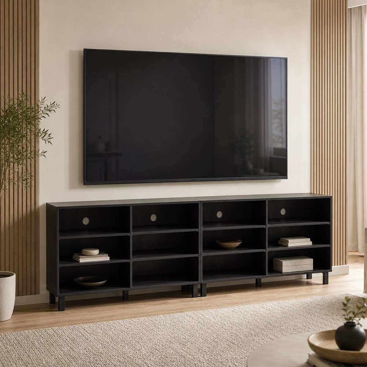 وحدة تلفزيون عالية 1.2 متر للتلفزيونات حتى 50 بوصة من موفو فيغاس-hbxlivingroom-mediaunitsandstorage-tvunits-image-1