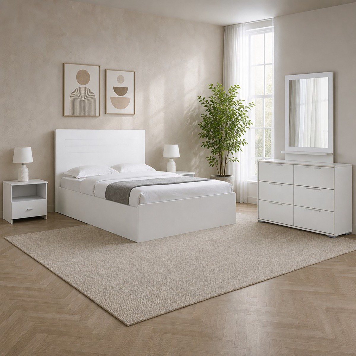 Frankfurt Patara 5-Piece Queen Bedroom Package-hbxfurniture-bedsandbedsets-bedroomsets-queen-image-1