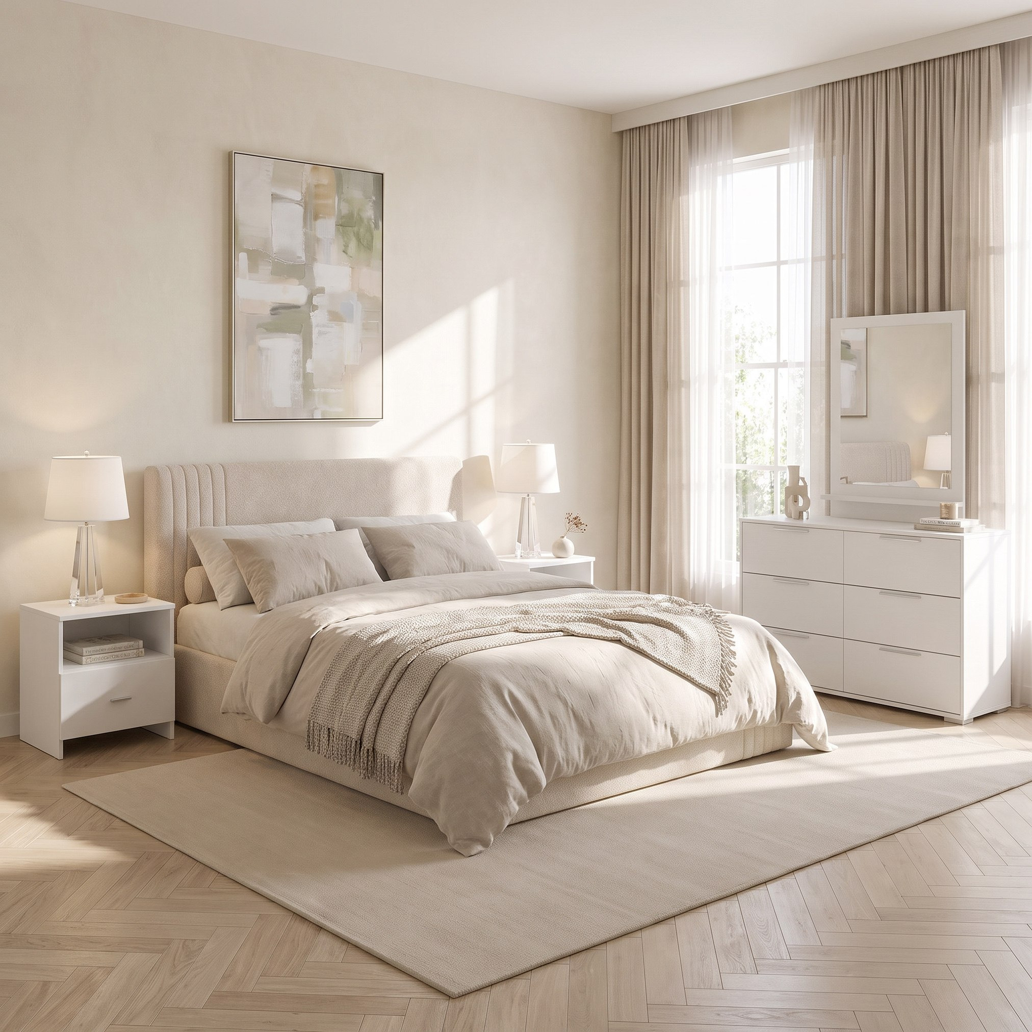 Frankfurt 5-Piece Queen Upholstered Hydraulic Bedroom Package-hbxfurniture-bedsandbedsets-bedroomsets-queen-image-1