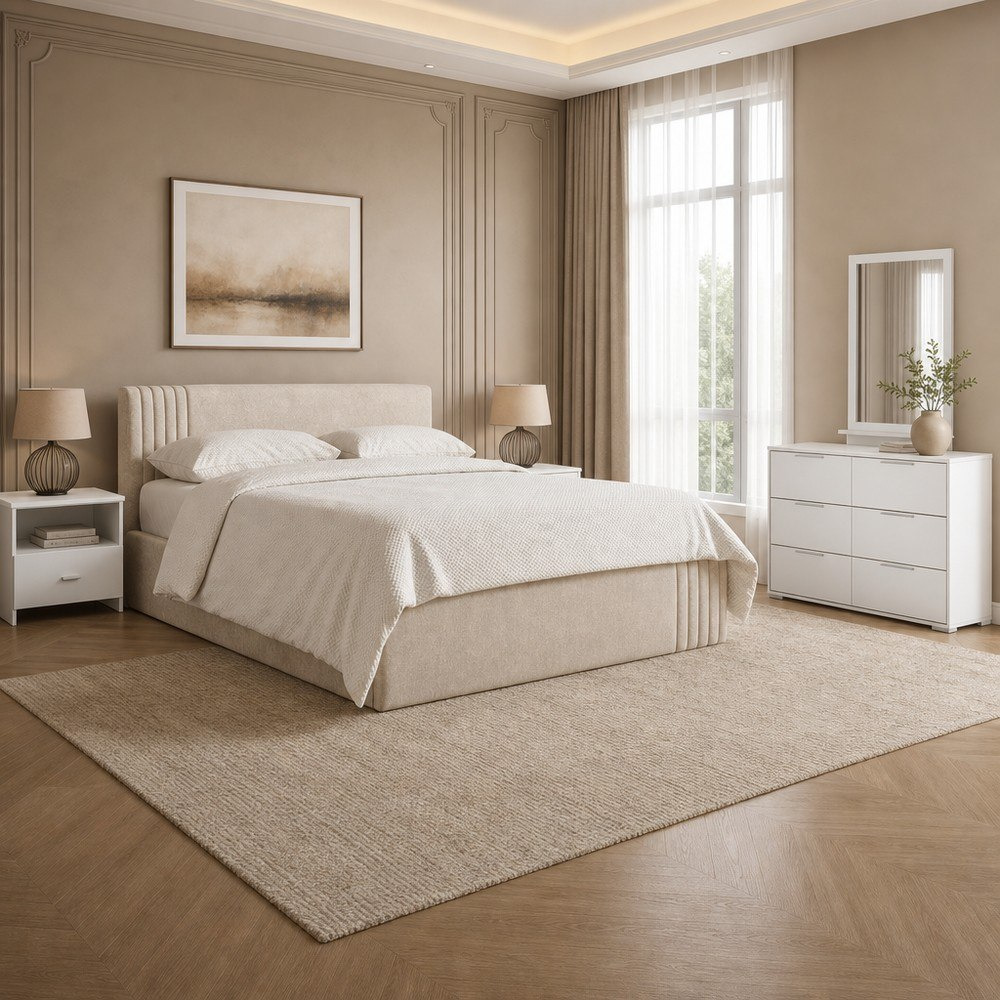 Frankfurt 5-Piece Upholstered Queen Hydraulic Bedroom Package-hbxfurniture-bedsandbedsets-bedroomsets-queen-image-2