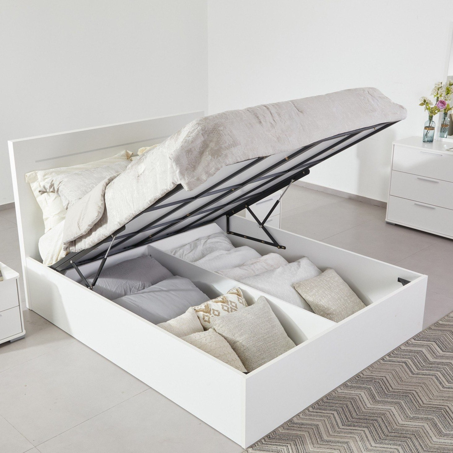 طقم غرفة نوم كوين منجد هيدروليك 5 قطع من فرانكفورت باتارا-hbxfurniture-bedsandbedsets-bedroomsets-queen-image-3