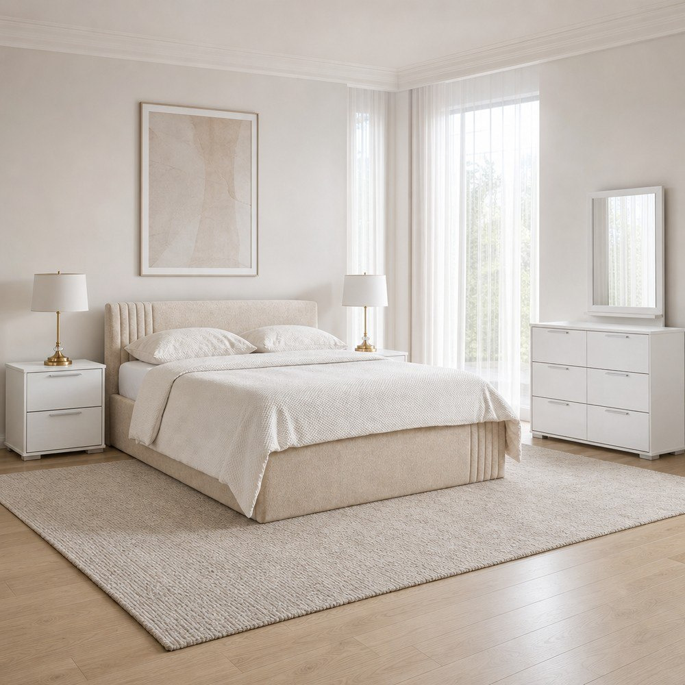 Frankfurt 5-Piece Upholstered King Hydraulic Bedroom Package-hbxbedroom-bedsandbedsets-bedroomsets-king-image-1