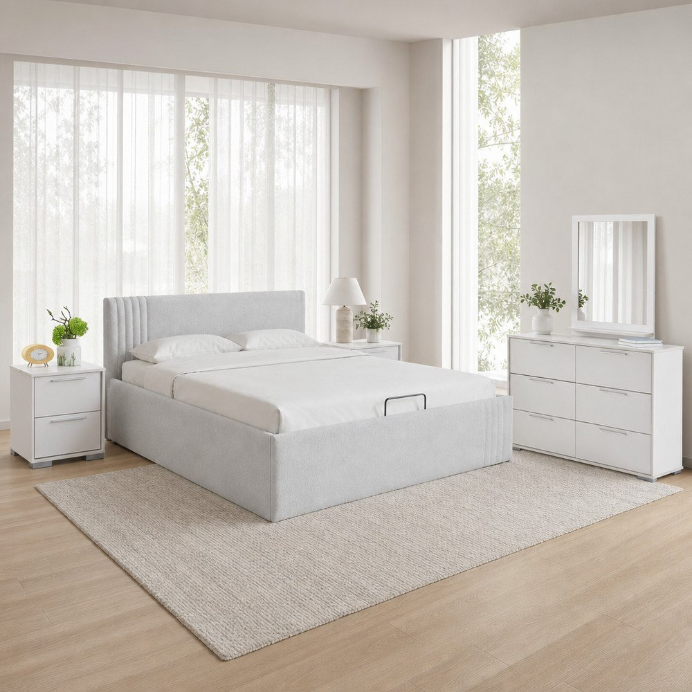 Frankfurt 5-Piece Upholstered King Hydraulic Bedroom Package-hbxbedroom-bedsandbedsets-bedroomsets-king-image-1