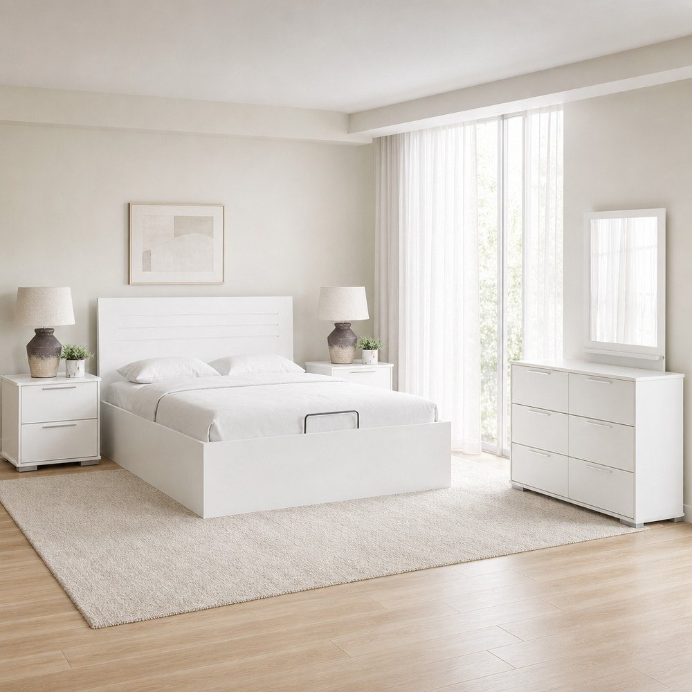 باقة غرفة نوم كوين هيدروليك منجدة 5 قطع من فرانكفورت باتارا-hbxfurniture-bedsandbedsets-bedroomsets-queen-image-1