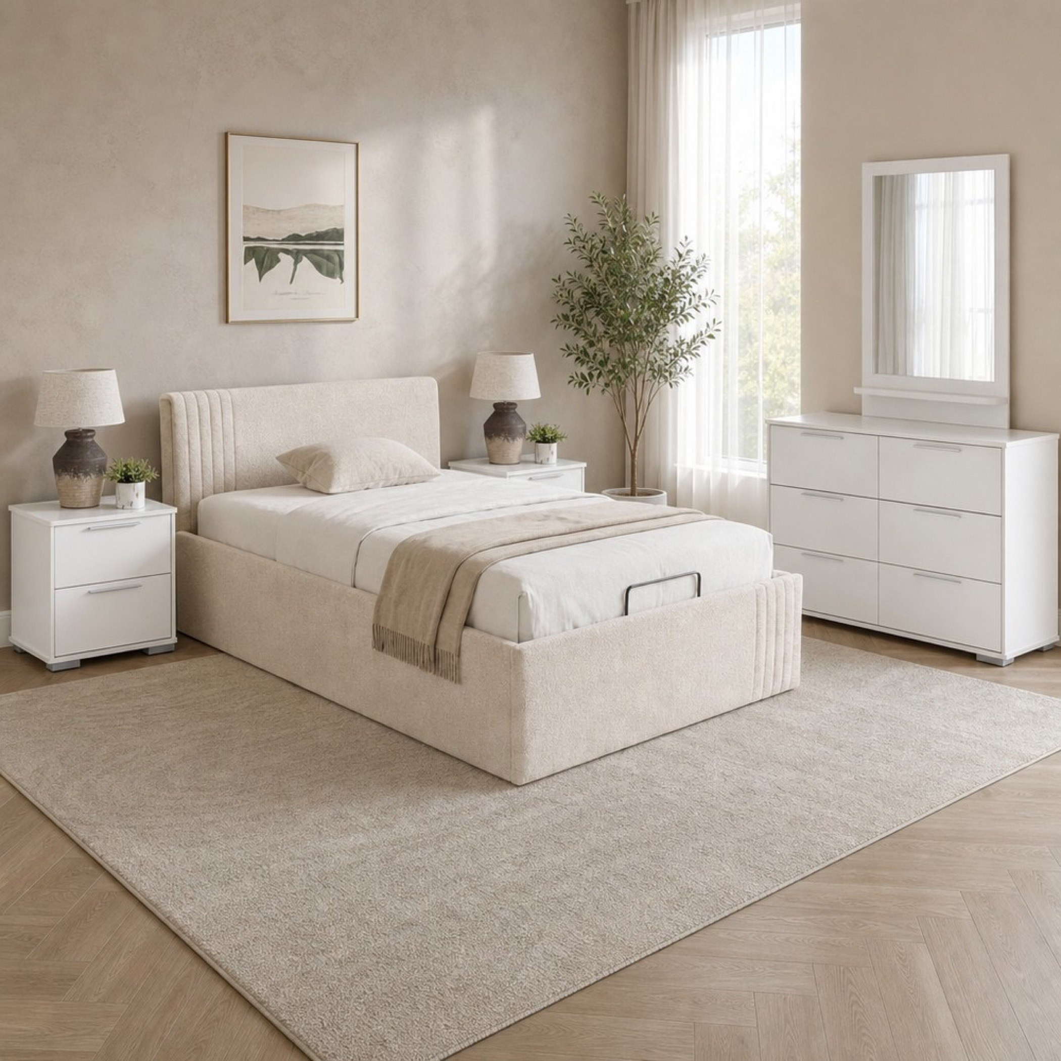 Frankfurt 5-Piece Upholstered Queen Hydraulic Bedroom Package-hbxfurniture-bedsandbedsets-bedroomsets-queen-image-1