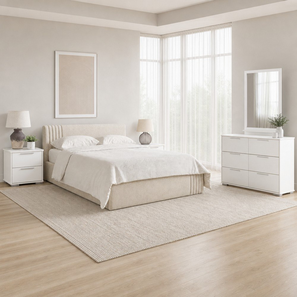 Frankfurt 5-Piece Upholstered Queen Hydraulic Bedroom Package-hbxfurniture-bedsandbedsets-bedroomsets-queen-image-1