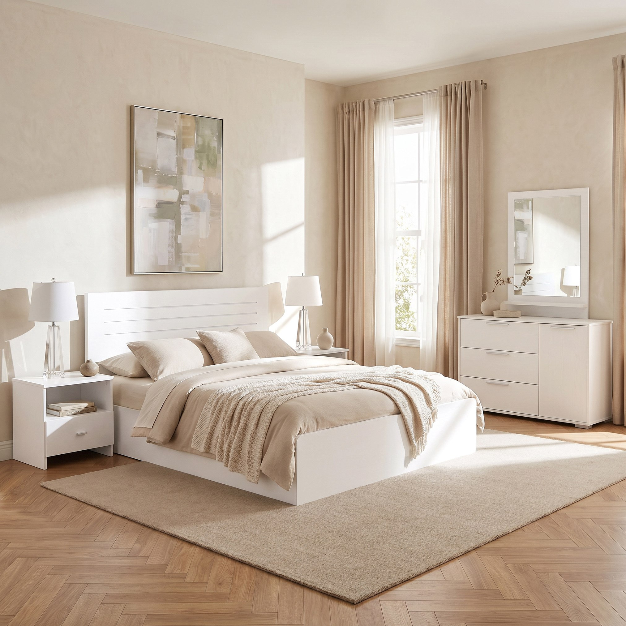 Frankfurt Patara 5-Piece Queen Bedroom Package-hbxfurniture-bedsandbedsets-bedroomsets-queen-image-1