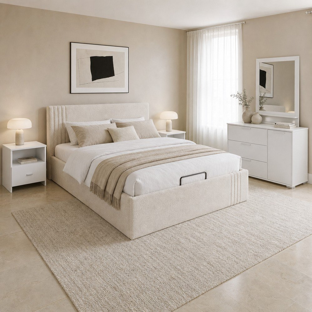 Frankfurt 5-Piece Queen Upholstered Hydraulic Bedroom Package-hbxfurniture-bedsandbedsets-bedroomsets-queen-image-1