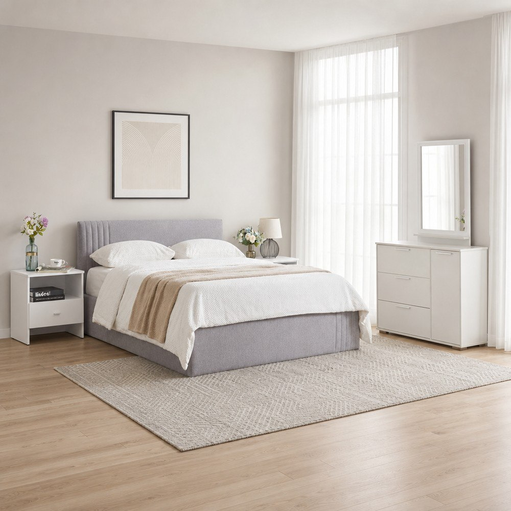 Frankfurt 5-Piece Upholstered Queen Hydraulic Bedroom Package-hbxfurniture-bedsandbedsets-bedroomsets-queen-image-1