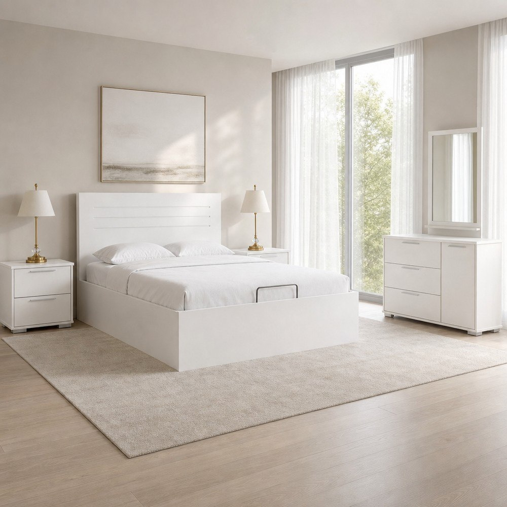 Frankfurt Patara 5-Piece Queen Hydraulic Bedroom Package-hbxfurniture-bedsandbedsets-bedroomsets-queen-image-1