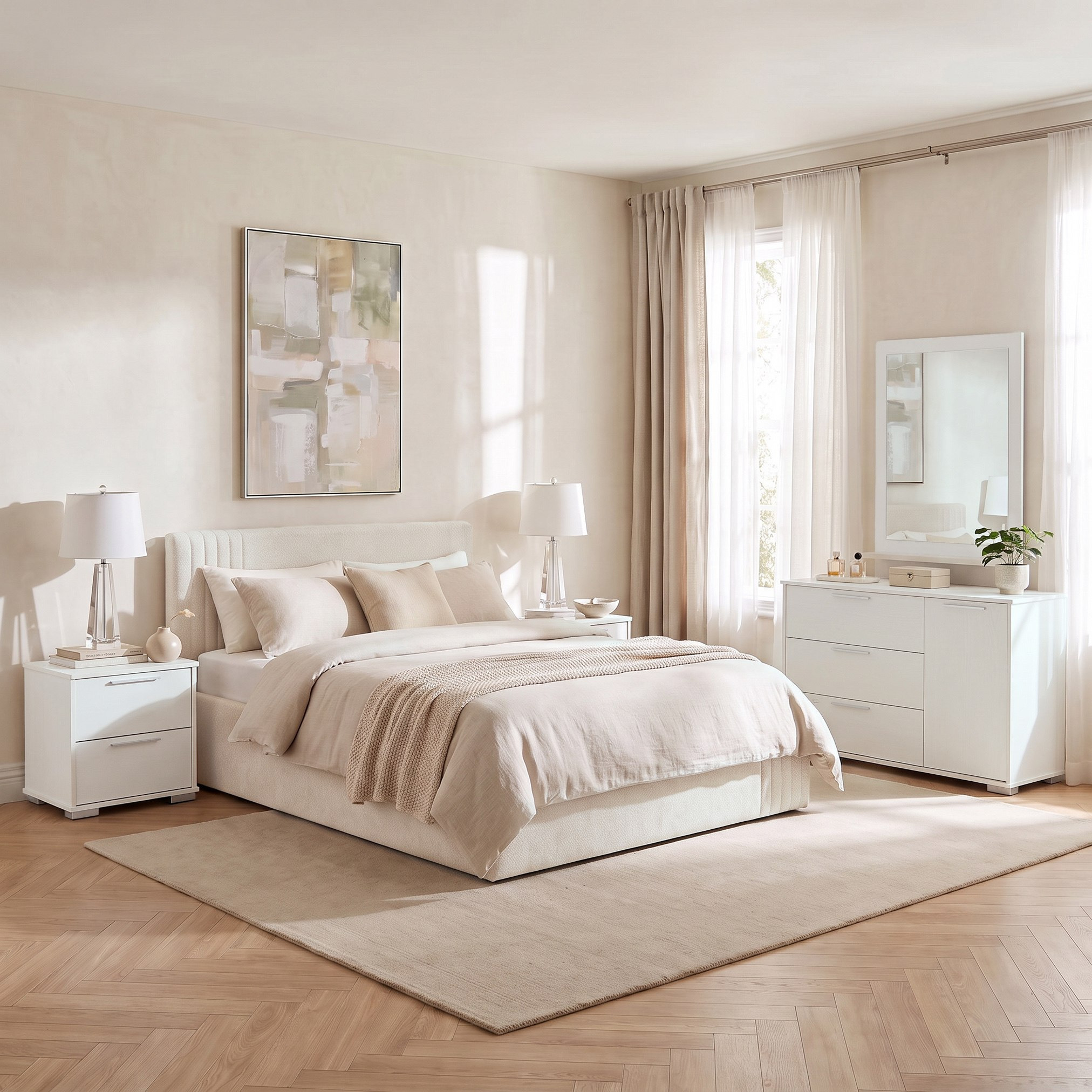 Frankfurt 5-Piece Upholstered Queen Hydraulic Bedroom Package-hbxfurniture-bedsandbedsets-bedroomsets-queen-image-1