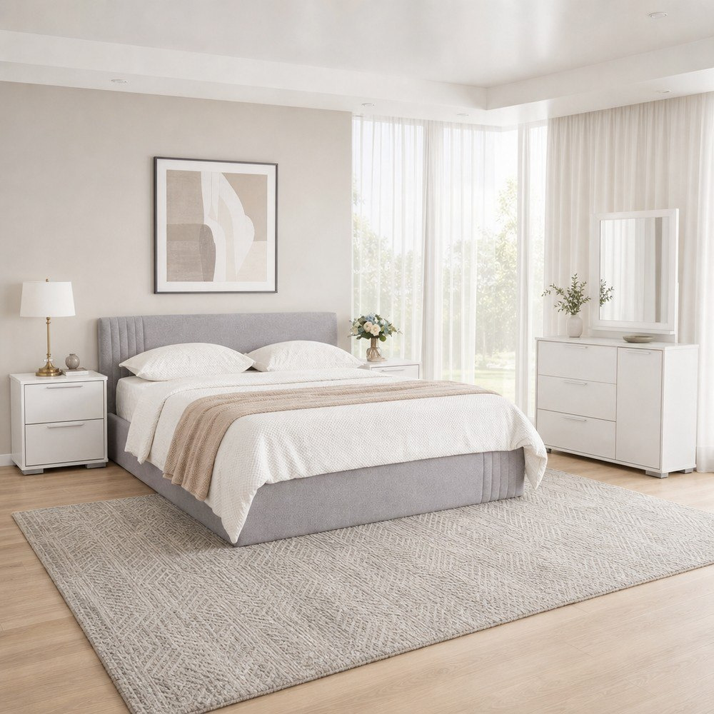 Frankfurt 5-Piece Queen Upholstered Hydraulic Bedroom Package-hbxfurniture-bedsandbedsets-bedroomsets-queen-image-1