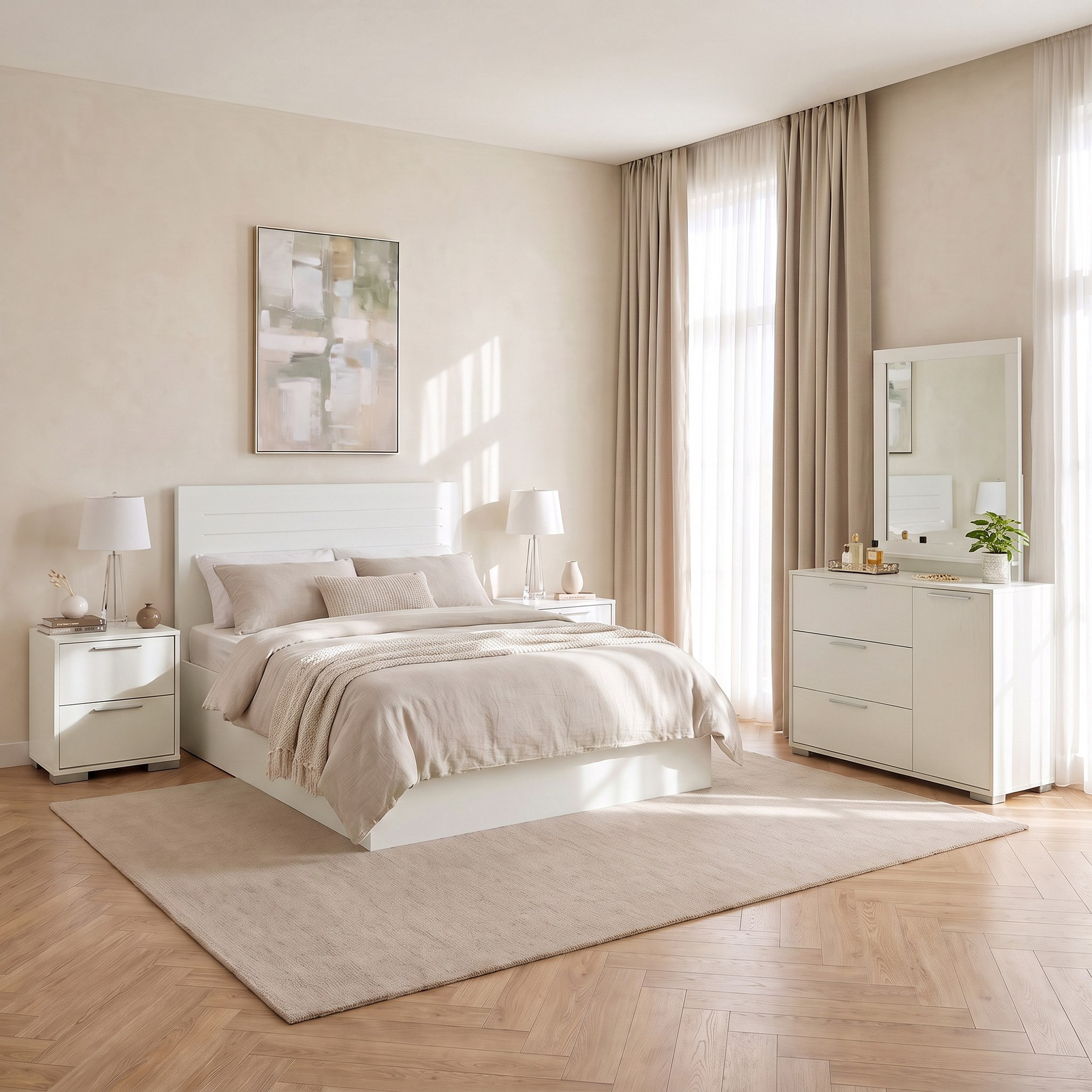 Frankfurt Patara 5-Piece Queen Bedroom Package-hbxfurniture-bedsandbedsets-bedroomsets-queen-image-1