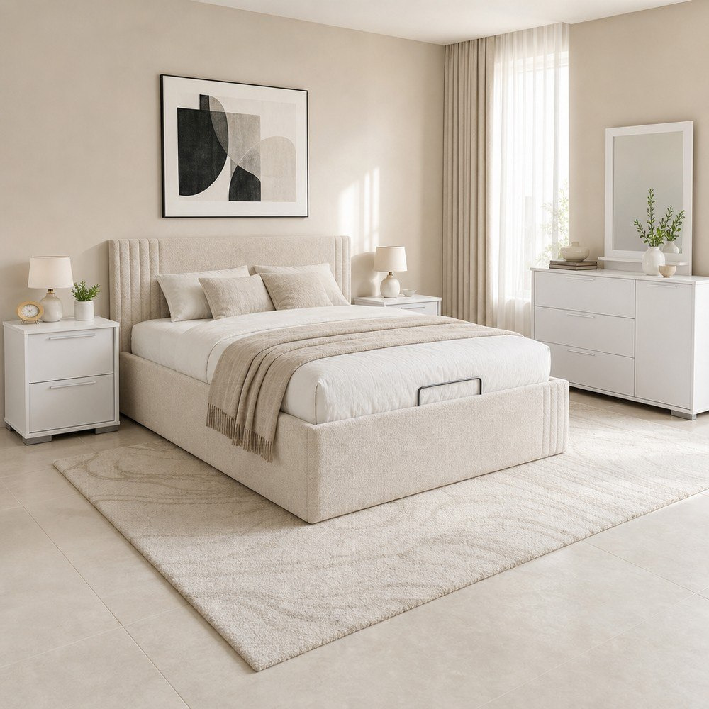 Frankfurt 5-Piece Upholstered Queen Hydraulic Bedroom Package-hbxfurniture-bedsandbedsets-bedroomsets-queen-image-1