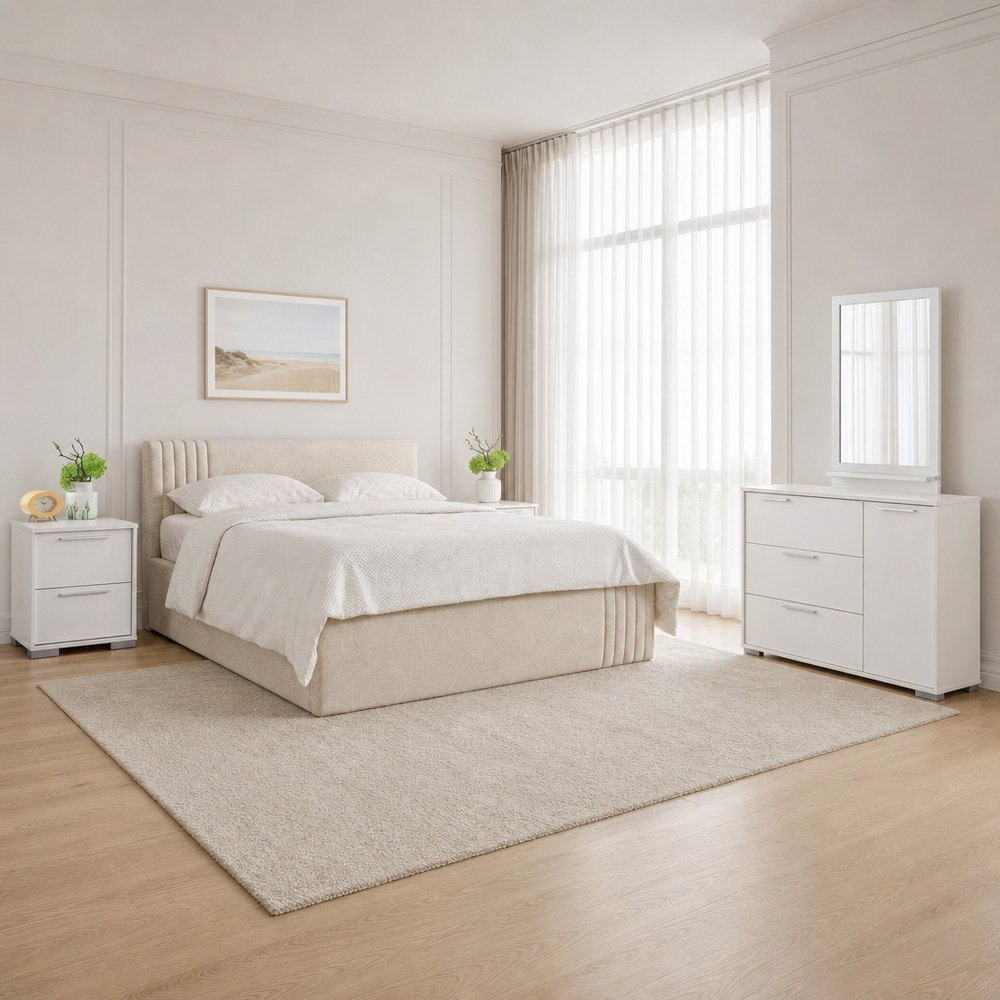 Frankfurt 5-Piece Upholstered Queen Hydraulic Bedroom Package-hbxfurniture-bedsandbedsets-bedroomsets-queen-image-1