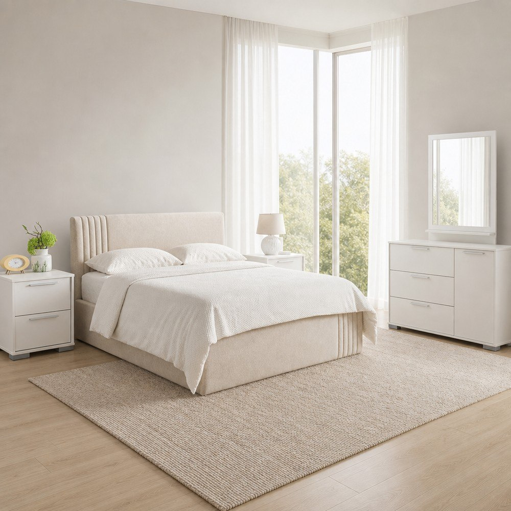 Frankfurt 5-Piece Upholstered King Hydraulic Bedroom Package-hbxbedroom-bedsandbedsets-bedroomsets-king-image-1