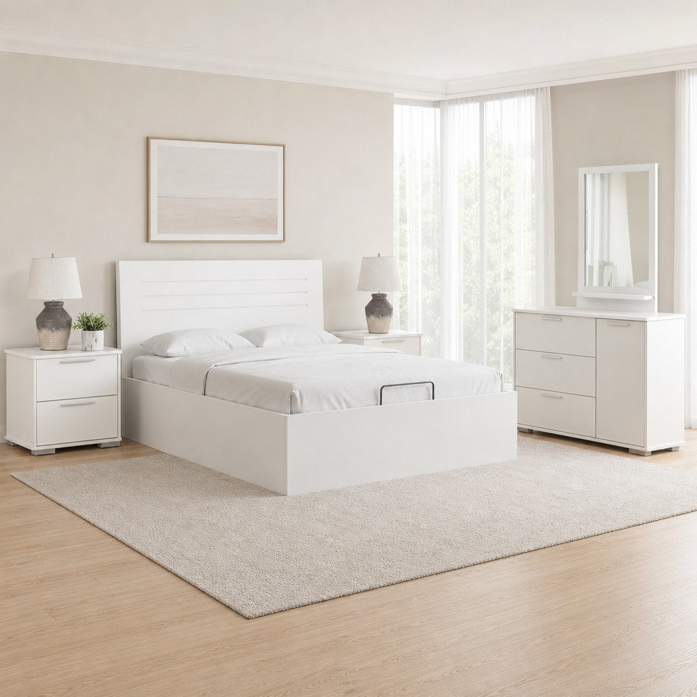 باقة غرفة نوم كوين هيدروليك منجدة 5 قطع من فرانكفورت باتارا-hbxfurniture-bedsandbedsets-bedroomsets-queen-image-1