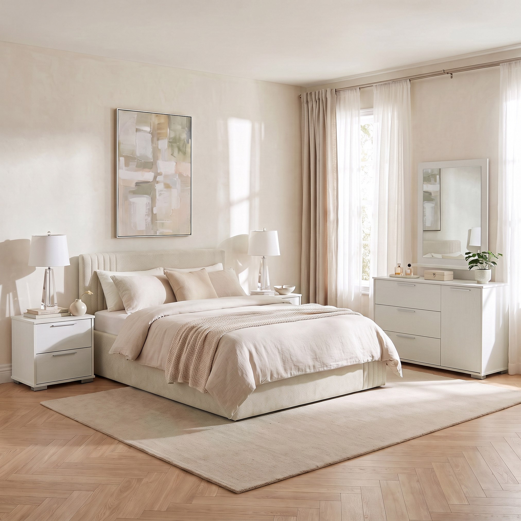Frankfurt 5-Piece Queen Upholstered Hydraulic Bedroom Package-hbxfurniture-bedsandbedsets-bedroomsets-queen-image-1