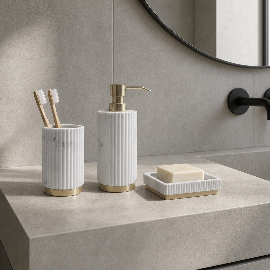 Artic 3-Piece Resin Bath Accessory Set-hbxbathroom-bathaccessories-bathroomsets-image-1