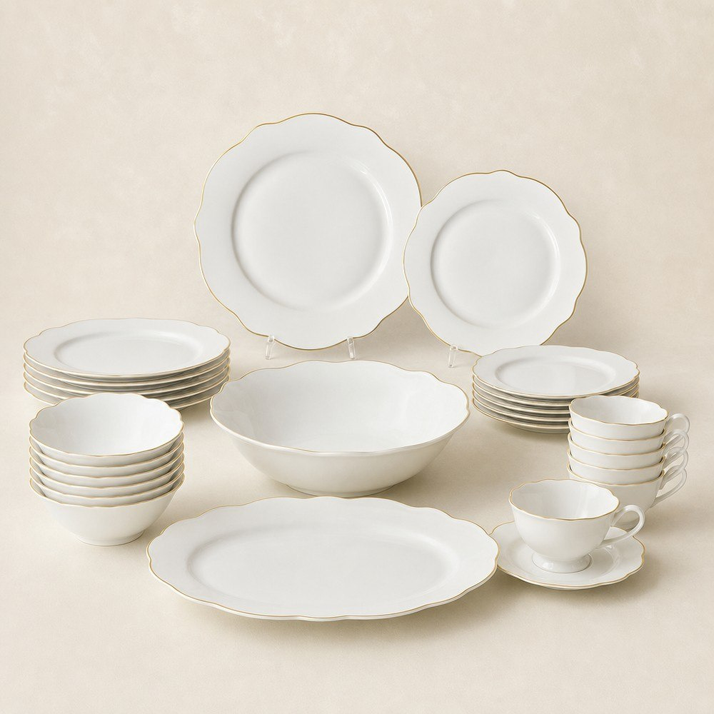 طقم عشاء 32 قطعة لستة أشخاص من آيفوري-hbxdiningroom-tabletop-dinnersets-image-1