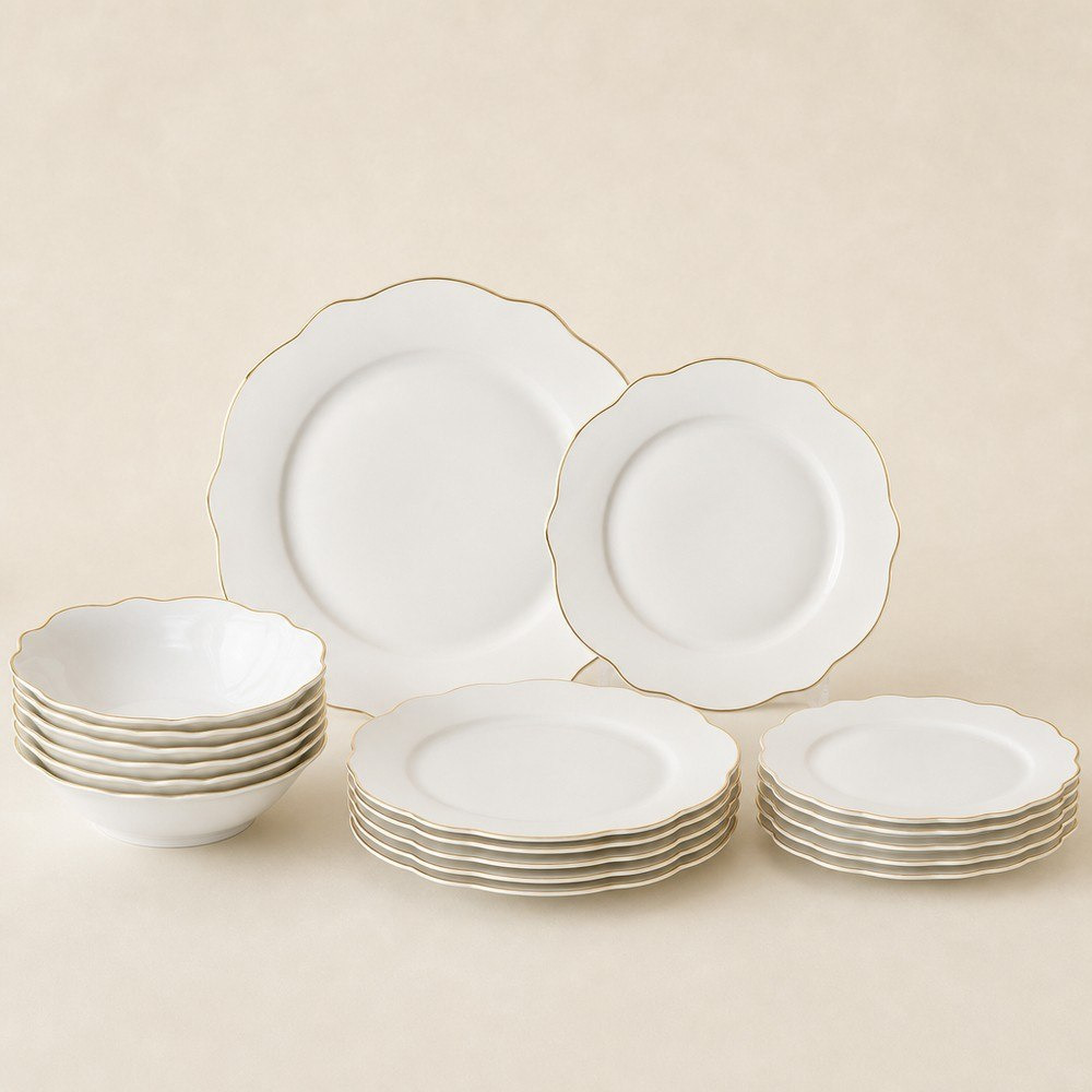 طقم عشاء 18 قطعة لستة أشخاص من آيفوري-hbxdiningroom-tabletop-dinnersets-image-1