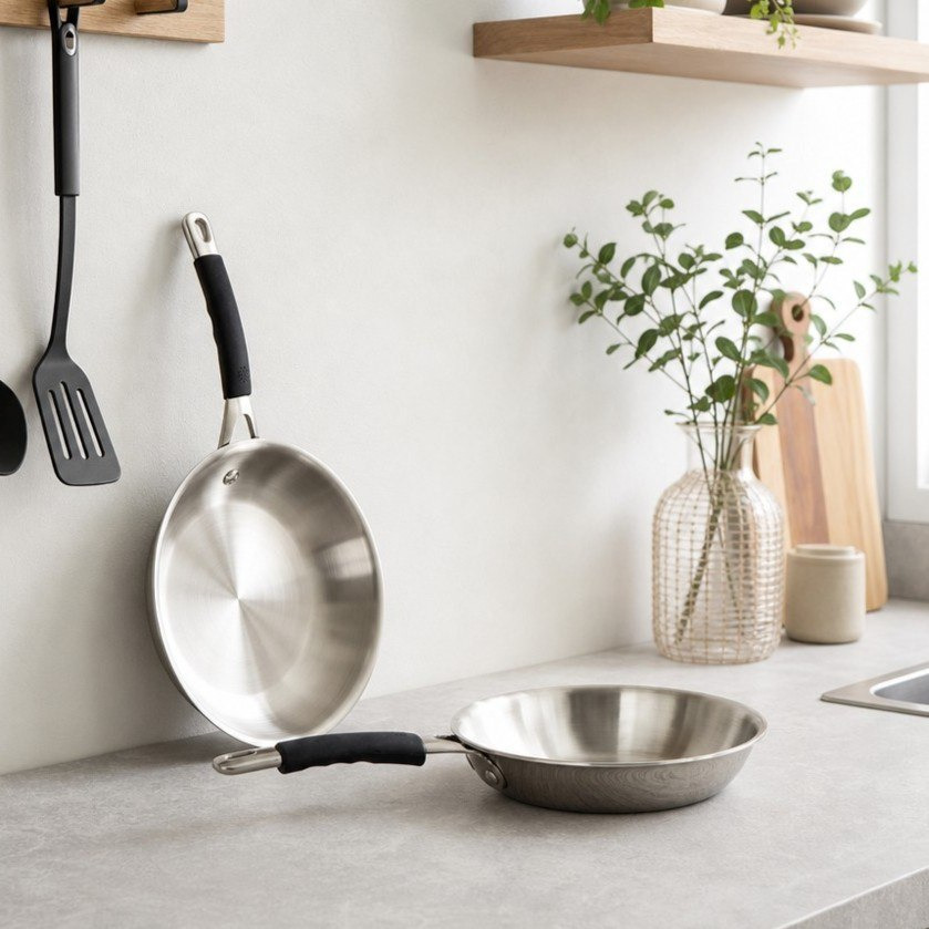 Glisten Tri Ply Fry Pan - Set of 2-hbxkitchen-cookware-image-1