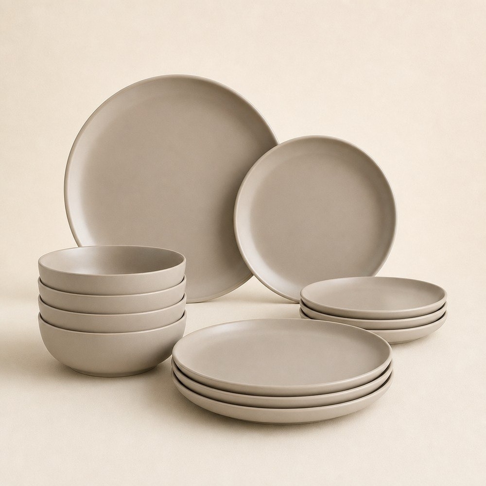 طقم عشاء 12 قطعة من أوليفيا ساند - يخدم 4 أفراد-hbxdiningroom-tabletop-dinnersets-image-1