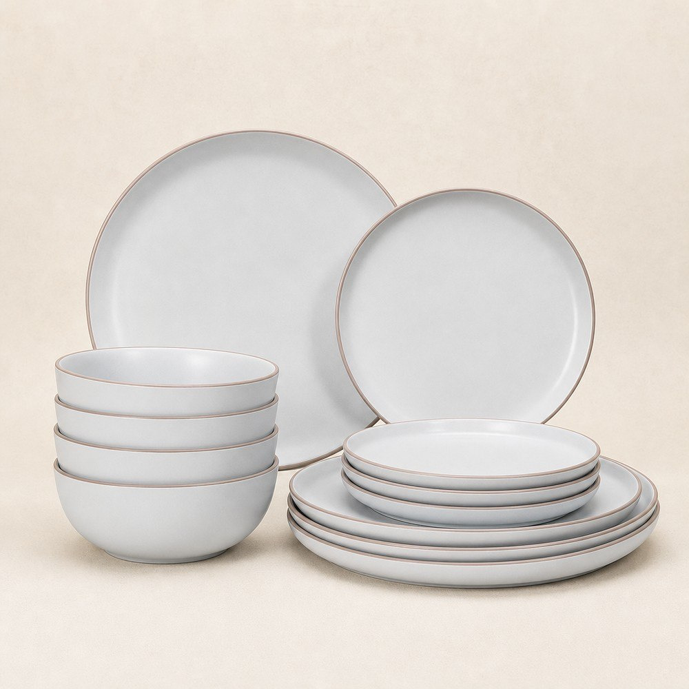 طقم عشاء 12 قطعة من أوليفيا - يخدم 4 أفراد-hbxdiningroom-tabletop-dinnersets-image-1