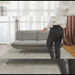 Joyfull 3-Seater Armless Fabric Sofa Bed-Sofa Beds-thumbnail-0