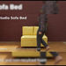 Studio Multi-Position Fabric Sofa Bed-Sofa Beds-thumbnail-0