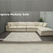Signora Corner Fabric Sofa with 2 Cushions-Modular Sofas-thumbnail-0